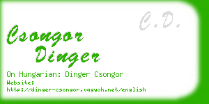 csongor dinger business card